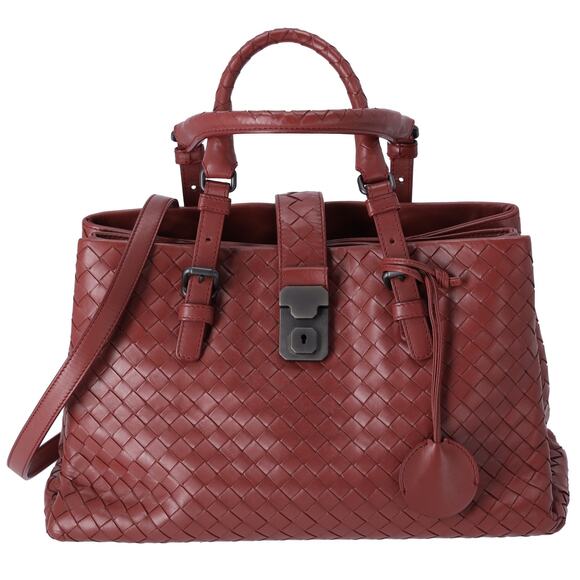 BOTTEGA VENETA Small Roma Tote Shoulder Bag Brown Leather - Picture 1 of 7